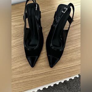 Joe Fresh Black Slingback Heels